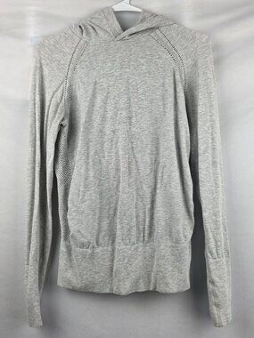 Fabletics‎ Hoodie Perforated Pullover Athleisure Breathable Gray Womens Size S